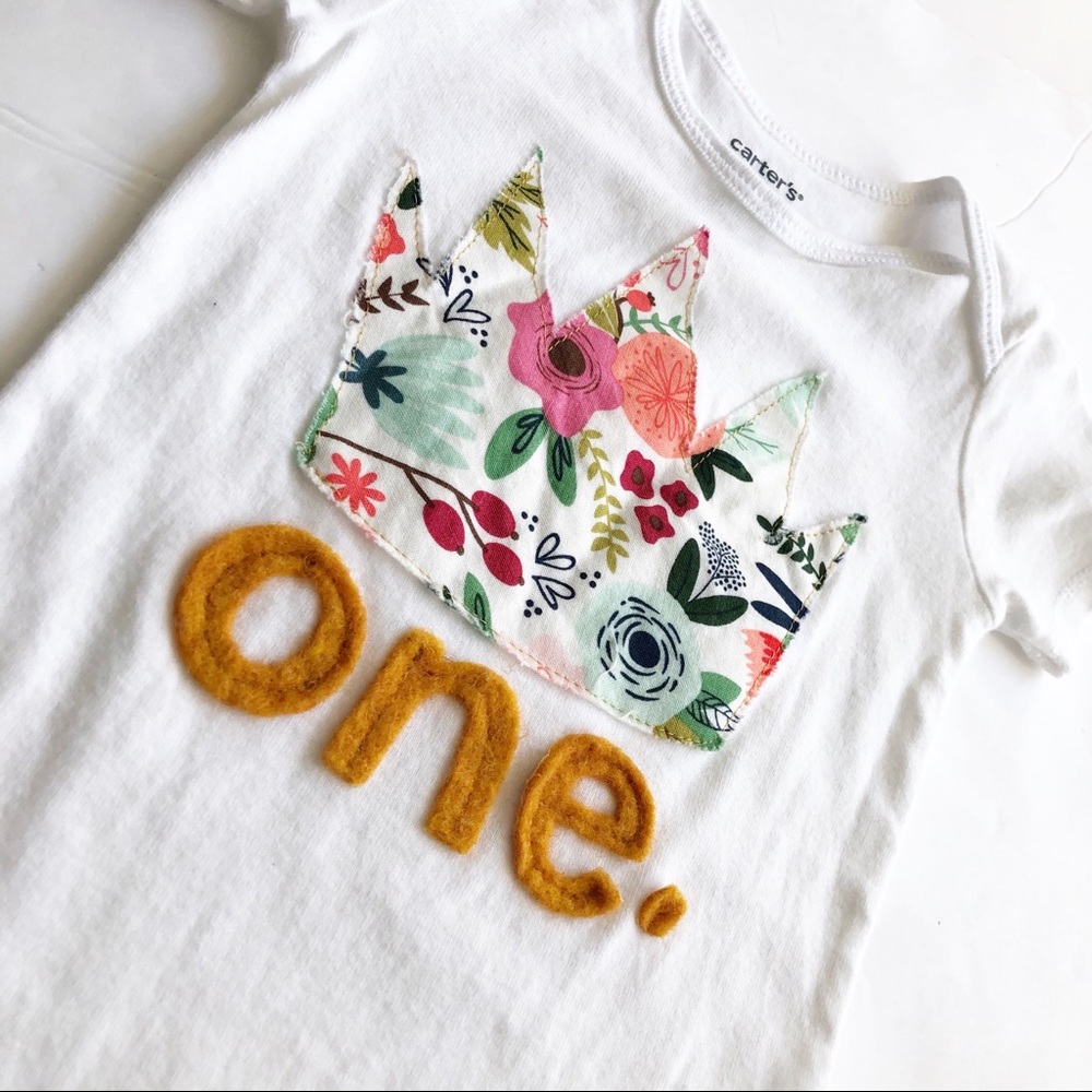 Carter’s Baby Girl First Birthday Bodysuit NWOT